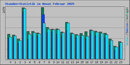 Stunden-Statistik im Monat Februar 2025